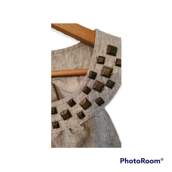 Tweets Dress Taupe Metallic Size 6 - Picture 4 of 5